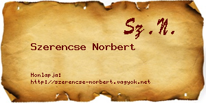 Szerencse Norbert névjegykártya